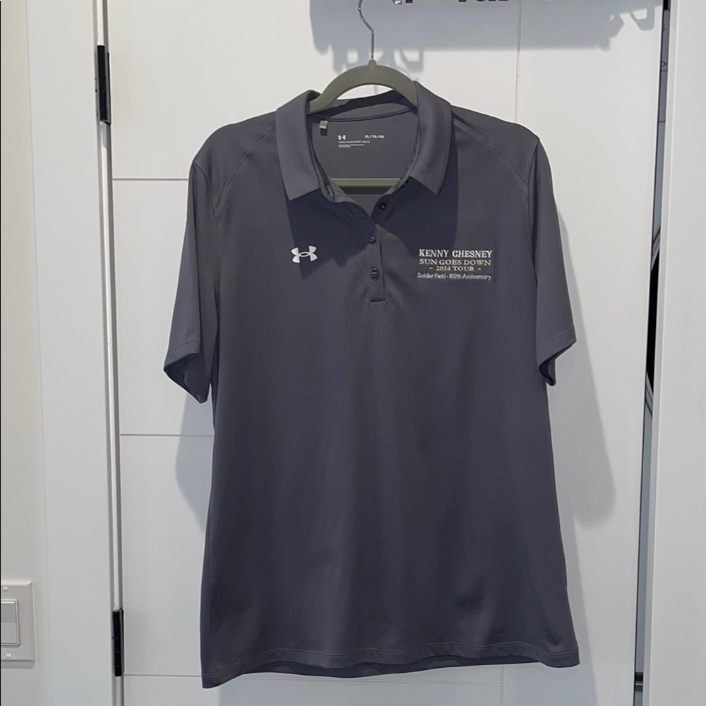 Exclusive Tour Merch Kenny Chesney Women’s Under Armour Charcoal Polo